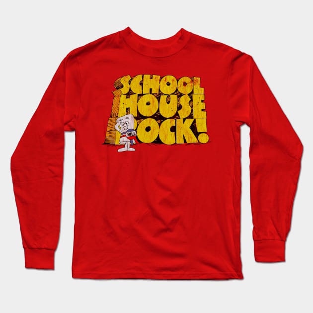 Distressed Schoolhouse Rock Long Sleeve T-Shirt by OniSide